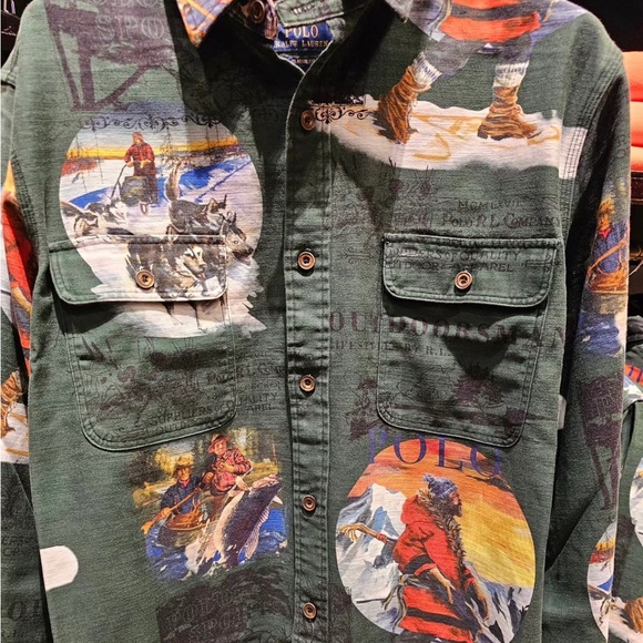 POLO GREEN OUTDOORSMAN WORK SHIRT - Picture 5 of 11